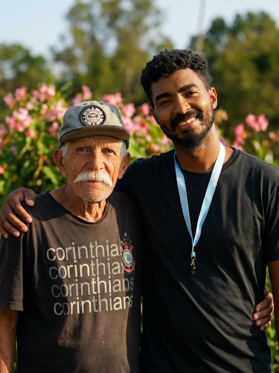 Foto criada com ente querido e usuário juntos